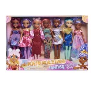 Hairmazing Fantasy Fashion Dolls -includes 7 dolls!